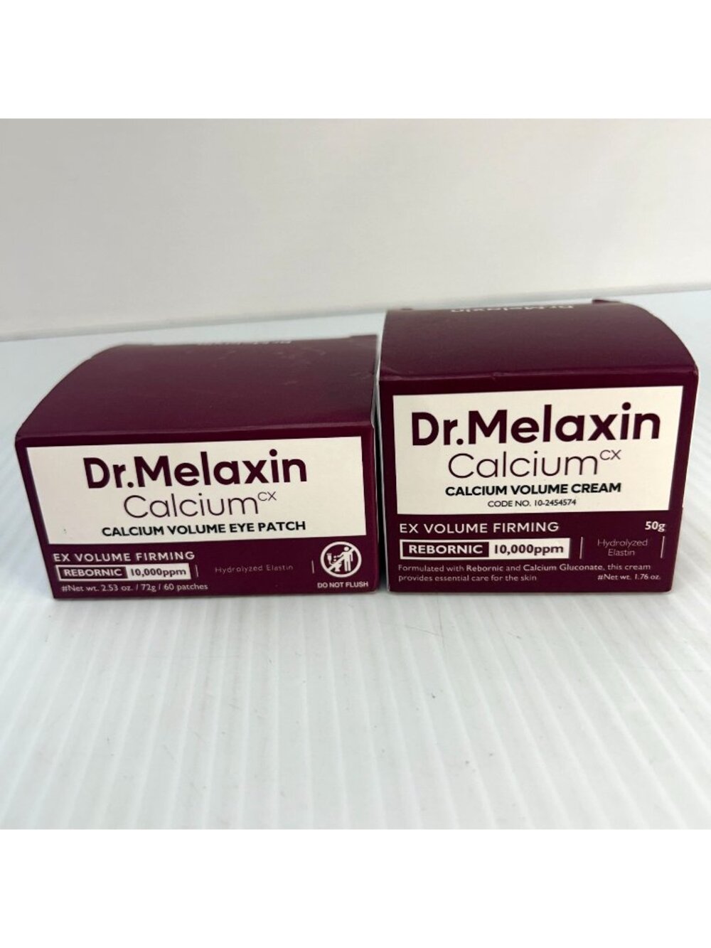 Dr. Melaxin Calcium Volume Cream 50g & Eye Patch 60 Count Exp 02/29 Rebornic